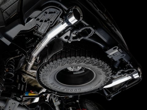 AWE Tuning 2021 RAM 1500 TRX 0FG Cat-Back Exhaust - Chrome Silver Tips thumbnail 2