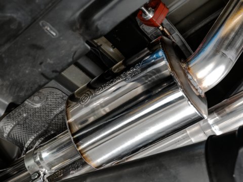 AWE Tuning 2021 RAM 1500 TRX 0FG Cat-Back Exhaust - Diamond Black Tips thumbnail 4