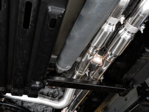 AWE Tuning 2021 RAM 1500 TRX 0FG Cat-Back Exhaust - Diamond Black Tips thumbnail 6