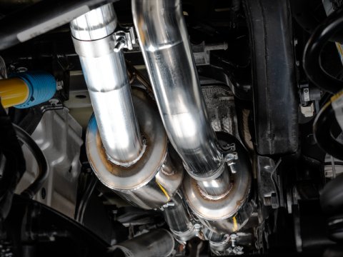 AWE Tuning 2021 RAM 1500 TRX 0FG Cat-Back Exhaust - Diamond Black Tips thumbnail 9
