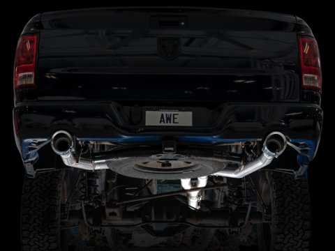 AWE Tuning 09-18 RAM 1500 5.7L (w/Cutouts) 0FG Dual Rear Exit Cat-Back Exhaust - Chrome Silver Tips thumbnail 5