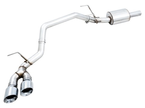AWE Tuning 09-18 RAM 1500 5.7L (w/o Cutouts) 0FG Single Side Exit Cat-Back Exhaust - Chrome Tips thumbnail 1