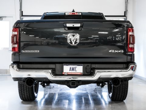 AWE Tuning 19-21 RAM 1500 5.7L (w/Cutouts) 0FG Dual Rear Exit Cat-Back Exhaust - Diamond Black Tips thumbnail 6