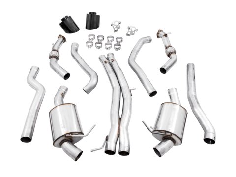 AWE Tuning Audi B9.5 RS 5 Coupe Non-Resonated Touring Edition Exhaust - RS-Style Diamond Black Tips thumbnail 8