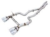 AWE Tuning BMW F8X M3/M4 Track Edition Cat-Back Exhaust - Chrome Silver Tips thumbnail 1