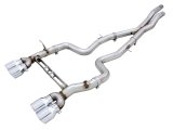 AWE Tuning BMW F8X M3/M4 Track Edition Cat-Back Exhaust - Chrome Silver Tips thumbnail 2