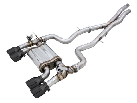 AWE Tuning BMW F8X M3/M4 SwitchPath Cat-Back Exhaust - Diamond Black Tips thumbnail 2