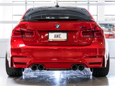 AWE Tuning BMW F8X M3/M4 SwitchPath Cat-Back Exhaust - Diamond Black Tips thumbnail 5