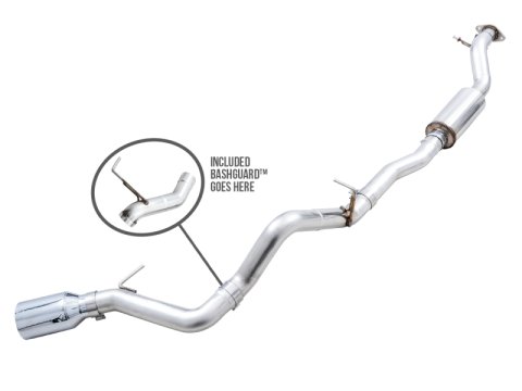 AWE Tuning 2021+ Ford Bronco 0FG Single Rear Exit Exhaust w/Chrome Silver Tip & Bash Guard thumbnail 4