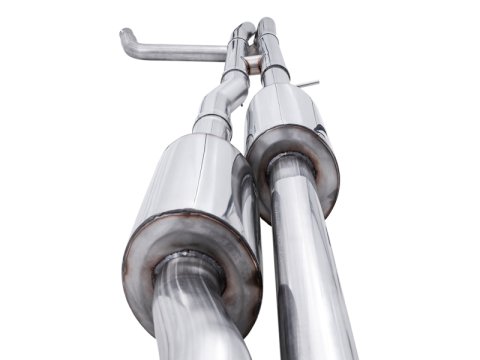 AWE Tuning 4th Gen GM 1500 6.2L 0FG Cat-Back Split Rear Exit (w/ Bumper Cutouts) - Quad Diamond Tips thumbnail 4
