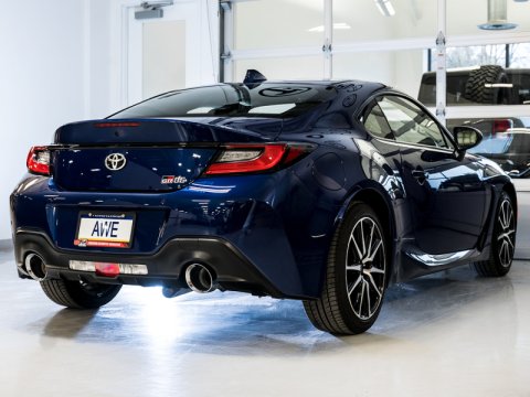 AWE Tuning Subaru BRZ/ Toyota GR86/ Toyota 86 Track Edition Cat-Back Exhaust- Chrome Silver Tips thumbnail 6