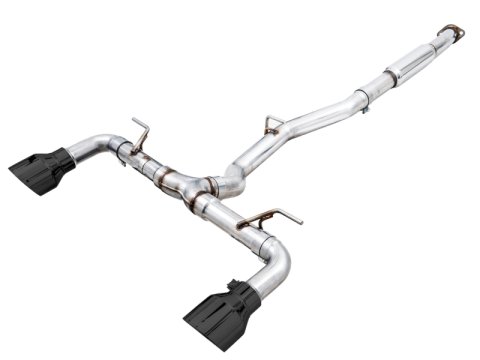 AWE Tuning Subaru BRZ / Toyota GR86 / Toyota 86 Track Edition Cat-Back Exhaust- Diamond Black Tips thumbnail 1