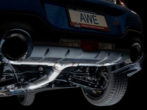 AWE Tuning Subaru BRZ / Toyota GR86 / Toyota 86 Track Edition Cat-Back Exhaust- Diamond Black Tips thumbnail 4