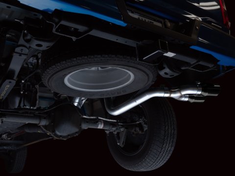 AWE 21+ Ford F150 Dual Side Exit Cat-Back Exhaust - 4.5in Diamond Black Tips *For Stock Y-Pipe Only thumbnail 5