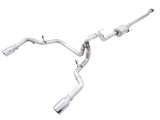 AWE Tuning 0FG 21+ Ford F150 Dual Split Rear Exhaust - 5in Chrome Silver Tips thumbnail 1