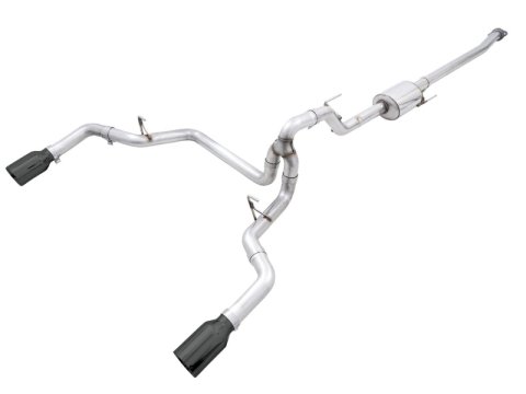 AWE Tuning 0FG 21+ Ford F150 Dual Split Rear Cat-Back Exhaust- 5in Diamond Black Tips thumbnail 2