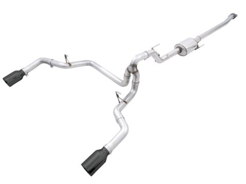 AWE Tuning 0FG 21+ Ford F150 Dual Split Rear Cat-Back Exhaust- 5in Diamond Black Tips thumbnail 3