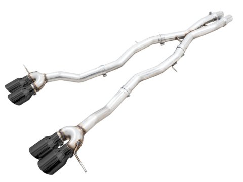 AWE Tuning Track Edition Cat-Back Exhaust for BMW G8X M3/M4 - Diamond Black Tips thumbnail 1