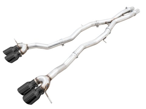 AWE Tuning Track Edition Cat-Back Exhaust for BMW G8X M3/M4 - Diamond Black Tips thumbnail 2