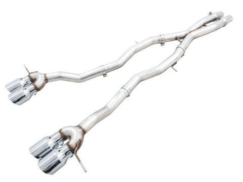 AWE Tuning Track Edition Cat-Back Exhaust for BMW G8X M3/M4 - Chrome Silver Tips thumbnail 2
