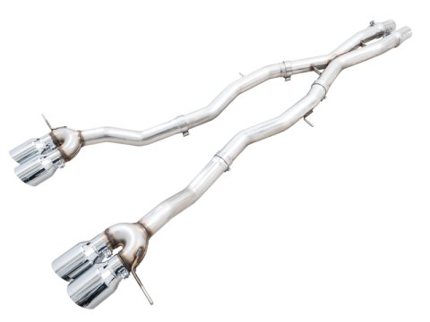 AWE Tuning Track Edition Cat-Back Exhaust for BMW G8X M3/M4 - Chrome Silver Tips thumbnail 3