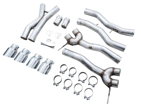 AWE Tuning Track Edition Cat-Back Exhaust for BMW G8X M3/M4 - Chrome Silver Tips thumbnail 9