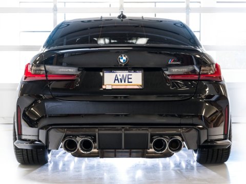 AWE Tuning SwitchPath Cat-Back Exhaust for BMW G8X M3/M4 - Chrome Silver Tips thumbnail 7