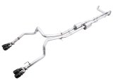 AWE Tuning 22-23 GMC Sierra 1500 AT4X 6.2L 0FG Catback Split Dual (Flat Bumper) - Diamond Black Tips thumbnail 1