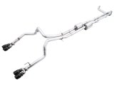 AWE Tuning 22-23 GMC Sierra 1500 AT4X 6.2L 0FG Catback Split Dual (Flat Bumper) - Diamond Black Tips thumbnail 3
