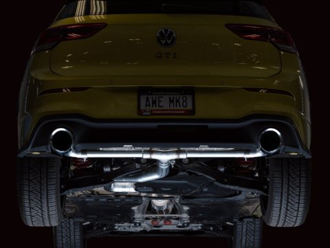 AWE Tuning 2022 VW GTI MK8 Track Edition Exhaust - Chrome Silver Tips thumbnail 8