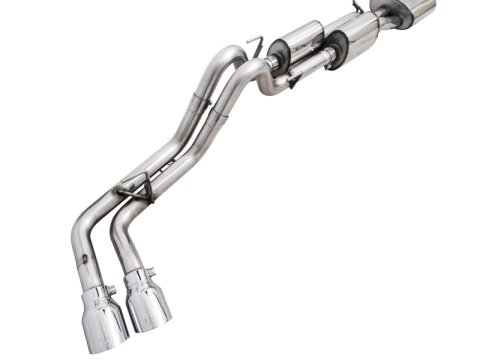 AWE Tuning 16-22 Toyota Tacoma 0FG Cat-Back Exhaust w/ BashGuard - Dual Chrome Silver Tips thumbnail 7