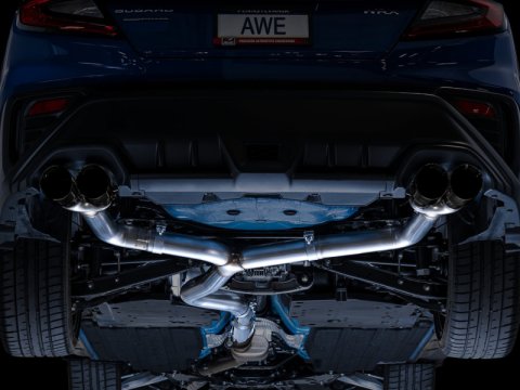 AWE Tuning 2022+ VB Subaru WRX Track Edition Exhaust - Diamond Black Tips thumbnail 4