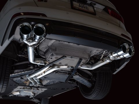 AWE Tuning 19-23 Audi C8 S6/S7 2.9T V6 AWD Track Edition Exhaust - Chrome Silver Tips thumbnail 8