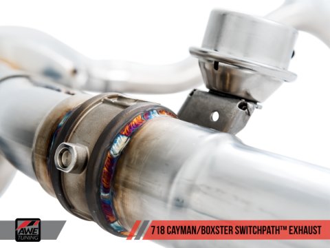 AWE Tuning Porsche 718 Boxster / Cayman SwitchPath Exhaust (PSE Only) - Chrome Silver Tips thumbnail 8