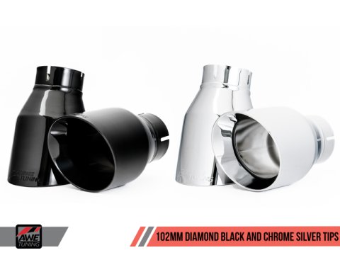 AWE Tuning Porsche 718 Boxster / Cayman Track Edition Exhaust - Chrome Silver Tips thumbnail 5