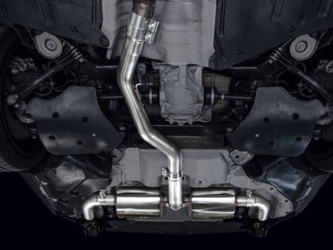 AWE 19-23 BMW 330i / 21-23 BMW 430i Base G2X Touring (Excl. Conv) Axle-Back Exhaust - Diamond Black thumbnail 5