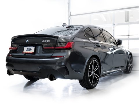 AWE Tuning 19-23 BMW 330i / 21-23 BMW 430i Base G2X Track Edition Axle-Back Exhaust - Diamond Black thumbnail 4