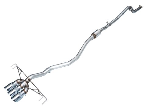 AWE Tuning 2023 Honda Civic Type R FL5 Track Edition Exhaust w/ Triple Chrome Silver Tips thumbnail 2