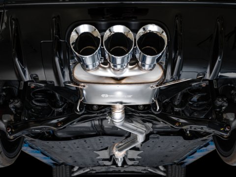 AWE Tuning 2023 Honda Civic Type R FL5 Touring Edition Exhaust w/ Triple Chrome Silver Tips thumbnail 3