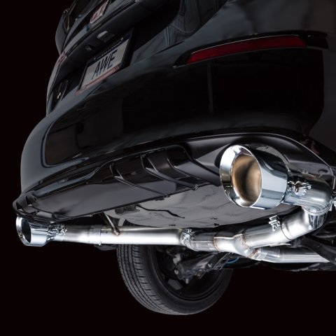 AWE Tuning 22+ Honda Civic Si/Acura Integra Track Edition Cat-Back Exhaust - Dual Chrome Silver Tips thumbnail 7