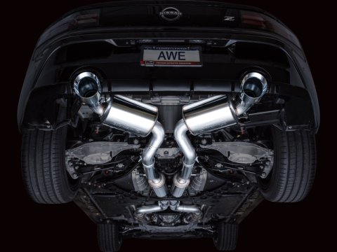 AWE Tuning 2023 Nissan Z RZ34 RWD Touring Edition Cat-Back Exhaust System w/ Chrome Silver Tips thumbnail 7