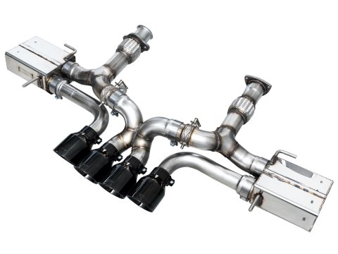 AWE Tuning 2023 C8 Corvette Z06 SwitchPath Cat-Back Exhaust - Diamond Black Tips thumbnail 1