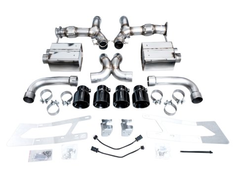 AWE Tuning 2023 C8 Corvette Z06 SwitchPath Cat-Back Exhaust - Diamond Black Tips thumbnail 7