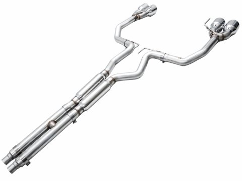 AWE 2024 Ford Mustang Dark Horse S650 RWD Track Edition Cat-Back Exhaust w/ Quad Chrome Silver Tips thumbnail 7
