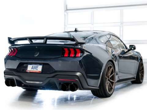 AWE 2024 Ford Mustang Dark Horse S650 RWD Track Edition Cat-Back Exhaust w/ Quad Diamond Black Tips thumbnail 4