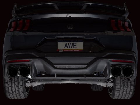 AWE 2024 Ford Mustang Dark Horse S650 RWD Track Edition Cat-Back Exhaust w/ Quad Diamond Black Tips thumbnail 7