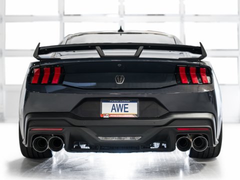 AWE 2024 Ford Mustang Dark Horse S650 RWD SwitchPath Cat-Back Exhaust w/ Quad Chrome Silver Tips thumbnail 7