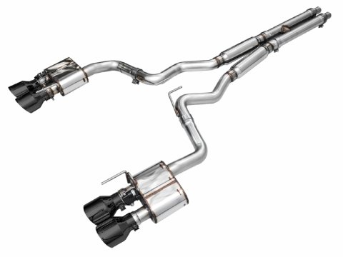 AWE 2024 Ford Mustang Dark Horse S650 RWD SwitchPath Cat-Back Exhaust w/ Quad Diamond Black Tips thumbnail 1