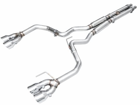 AWE 2024 Ford Mustang GT Fastback S650 RWD Track Edition Cat-Back Exhaust w/ Quad Chrome Silver Tips thumbnail 1