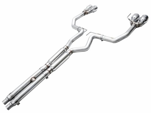 AWE 2024 Ford Mustang GT Fastback S650 RWD Track Edition Cat-Back Exhaust w/ Quad Chrome Silver Tips thumbnail 2